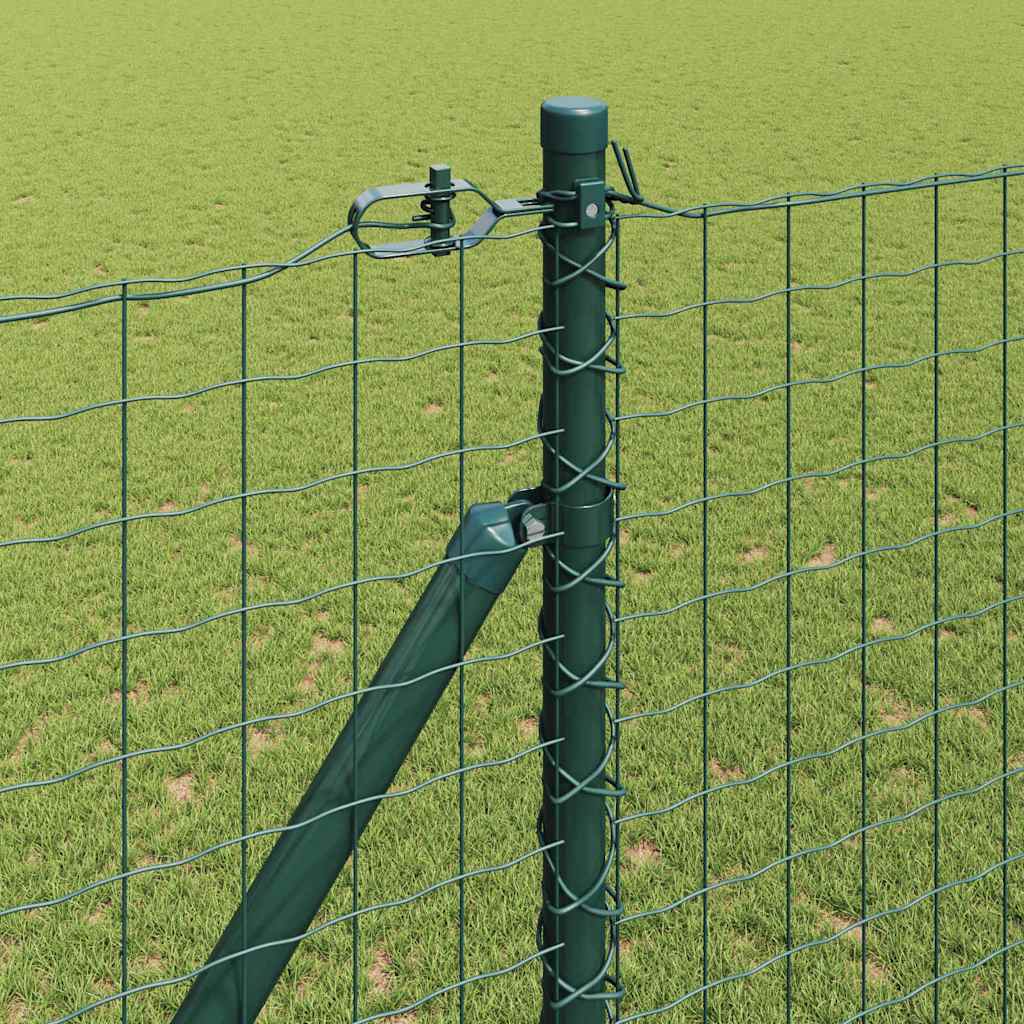 Vidaxl afrasteringspaal 7 pcs groen staal