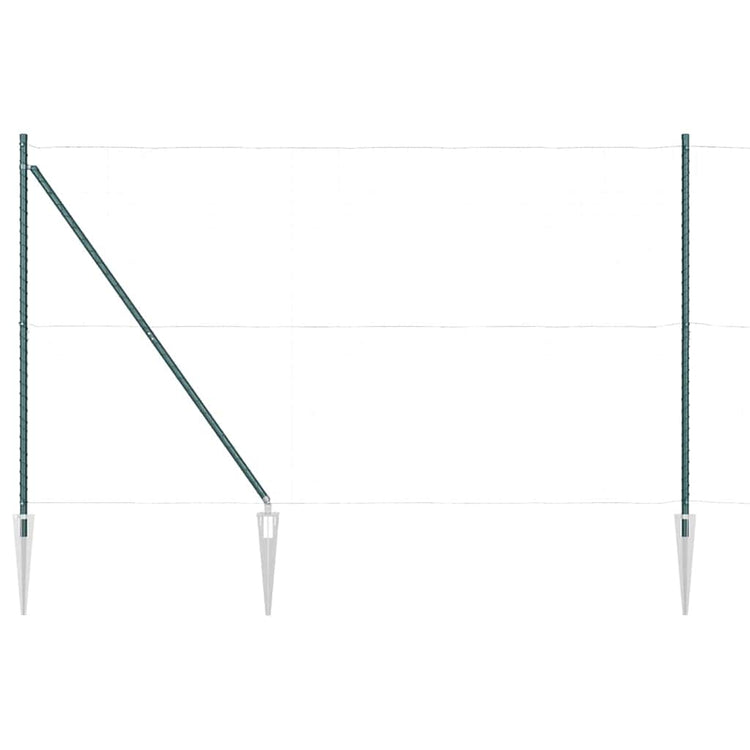 Vidaxl afrasteringspaal 13 pcs groen staal