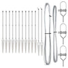 Vidaxl afrasteringspaal 13 pcs zilver staal