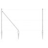 Vidaxl afrasteringspaal 7 pcs zilver staal