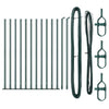 Vidaxl afrasteringspaal 13 pcs groen staal
