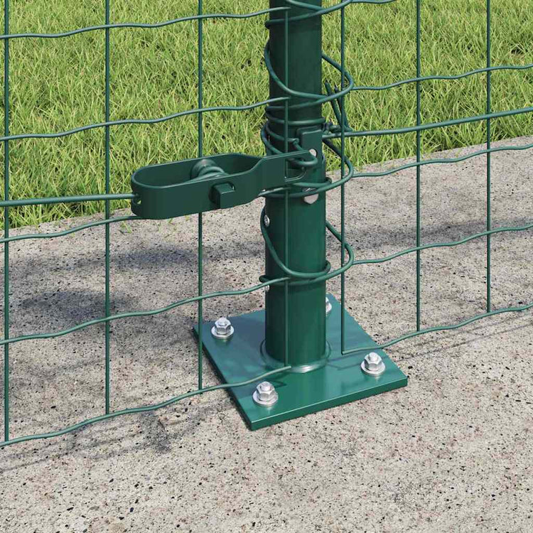 Vidaxl afrasteringspaal 7 pcs groen staal