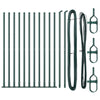 Vidaxl afrasteringspaal 13 pcs groen staal