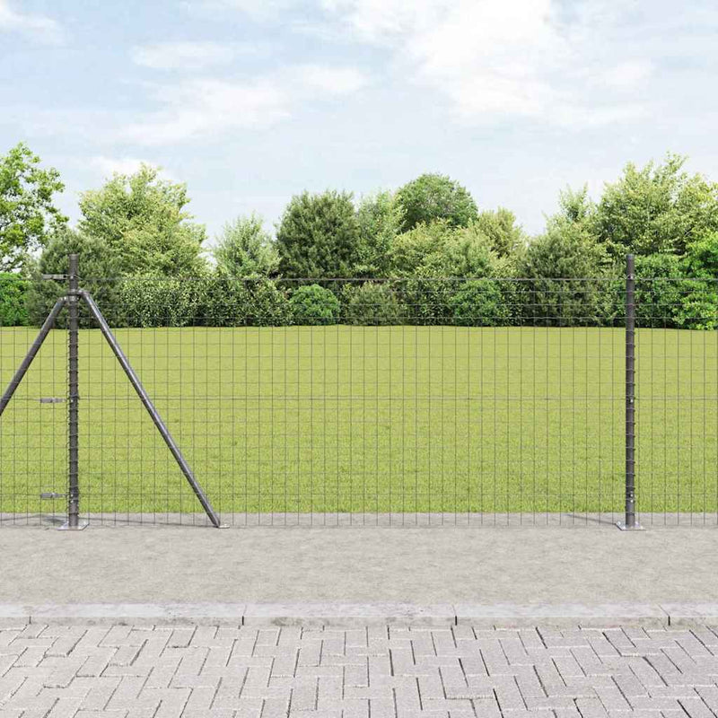 Vidaxl afrasteringspaal 13 pcs grijs staal