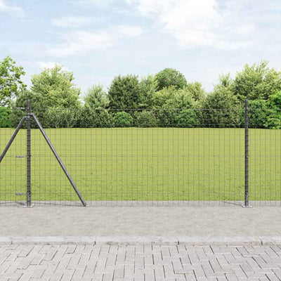 Vidaxl afrasteringspaal 13 pcs grijs staal