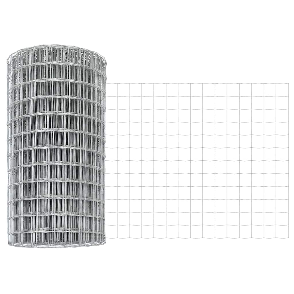 Vidaxl euro hek 0,4 x 25 m pvc-gecoat ijzer