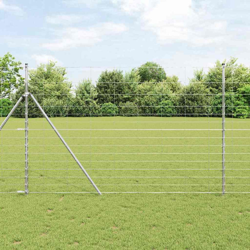 Vidaxl weidehekwerk zilver 50 x 1,6 m gegalvaniseerd staal