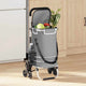 Vidaxl winkel trolley 1 grijs 47 x 39 x 100,5 cm oxford stof