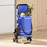 Vidaxl winkel trolley 1 blauw 47 x 39 x 100,5 cm oxford stof - afbeelding 1