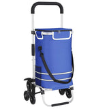 Vidaxl winkel trolley 1 blauw 47 x 39 x 100,5 cm oxford stof - afbeelding 2