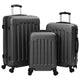 Vidaxl koffer met slot 3 st donkergrijs 50 x 31 x 78 cm abs kunststof