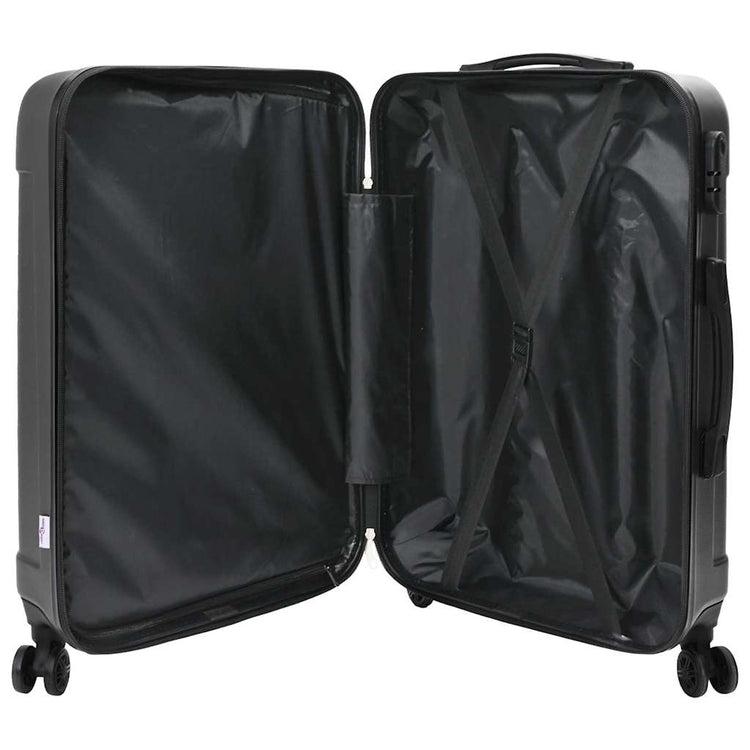 Vidaxl koffer met slot 3 st donkergrijs 50 x 31 x 78 cm abs kunststof