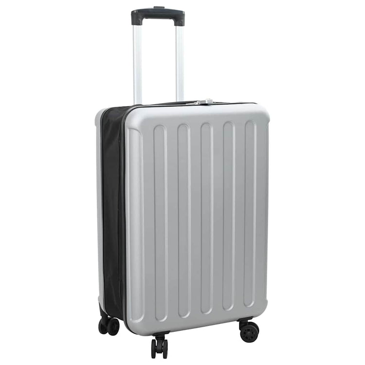 Vidaxl koffer met slot zilver 43 x 27 x 66 cm abs kunststof