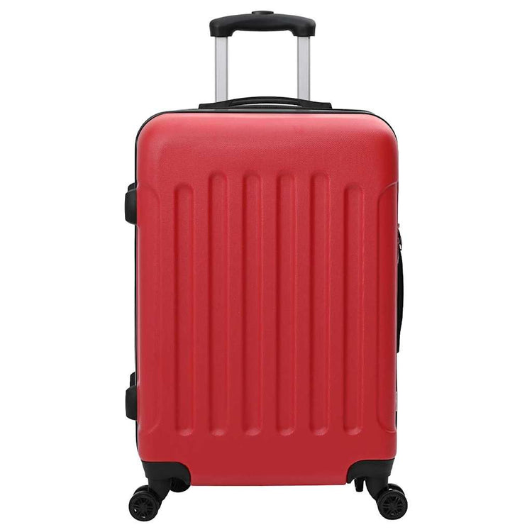 Vidaxl koffer met slot 3 st rood 50 x 31 x 78 cm abs kunststof