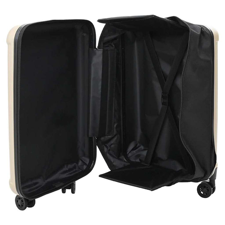 Vidaxl koffer met slot champagne 43 x 27 x 66 cm abs kunststof