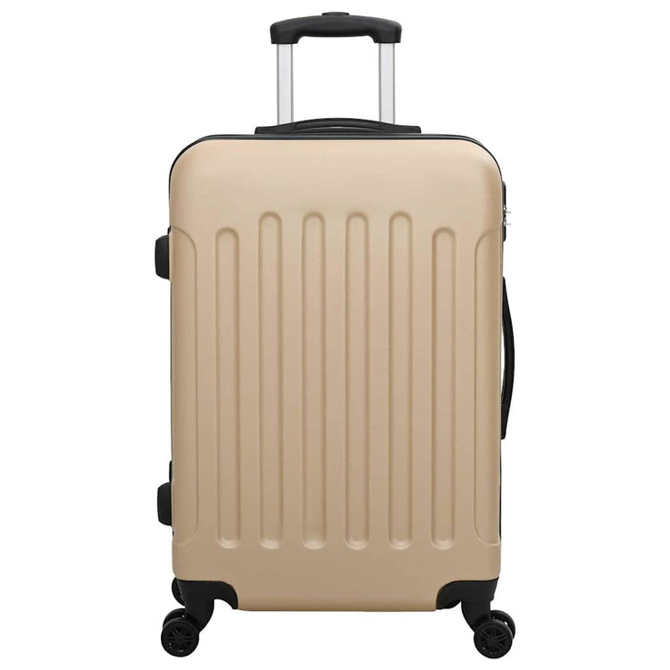Vidaxl koffer met slot 3 st champagne 50 x 31 x 78 cm abs kunststof
