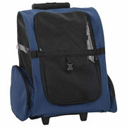 Vidaxl huisdierentrolley 3-in-1 48x32x(57-106) cm oxford stof blauw - afbeelding 1