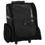 Vidaxl huisdierentrolley 3-in-1 48x32x(57-106) cm oxford stof zwart - afbeelding 1
