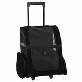 Vidaxl huisdierentrolley 3-in-1 48x32x(57-106) cm oxford stof zwart - afbeelding 2