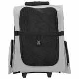 Vidaxl huisdierentrolley 3-in-1 48x32x(57-106) cm oxford stof grijs - afbeelding 3