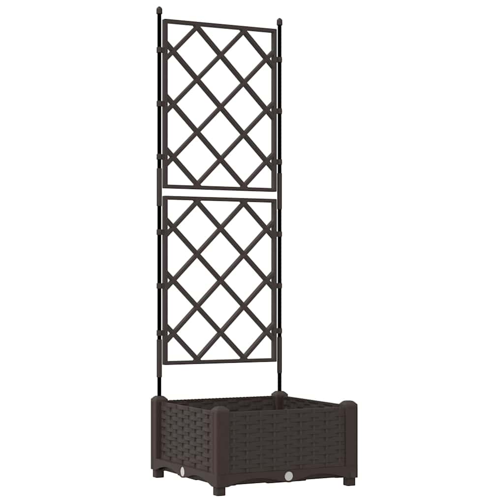 Vidaxl plantenbak bruin 40 x 40 x 125,5 cm pp