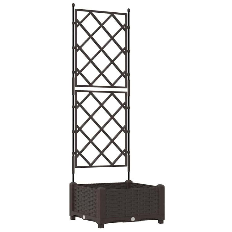 Vidaxl plantenbak bruin 40 x 40 x 125,5 cm pp
