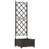Vidaxl tuin bloempot bruin 40 x 40 x 125,5 cm staal