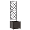 Vidaxl tuin bloempot bruin 40 x 40 x 143 cm staal