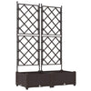 Vidaxl tuin bloempot 2 pcs bruin 80 x 40 x 125,5 cm staal