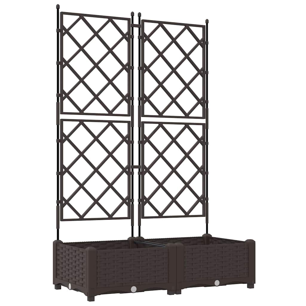 Vidaxl plantenbak 2 st bruin 80 x 40 x 125,5 cm pp