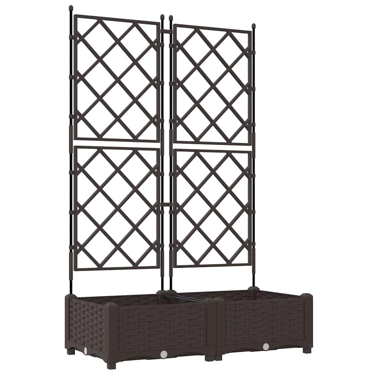 Vidaxl plantenbak 2 st bruin 80 x 40 x 125,5 cm pp