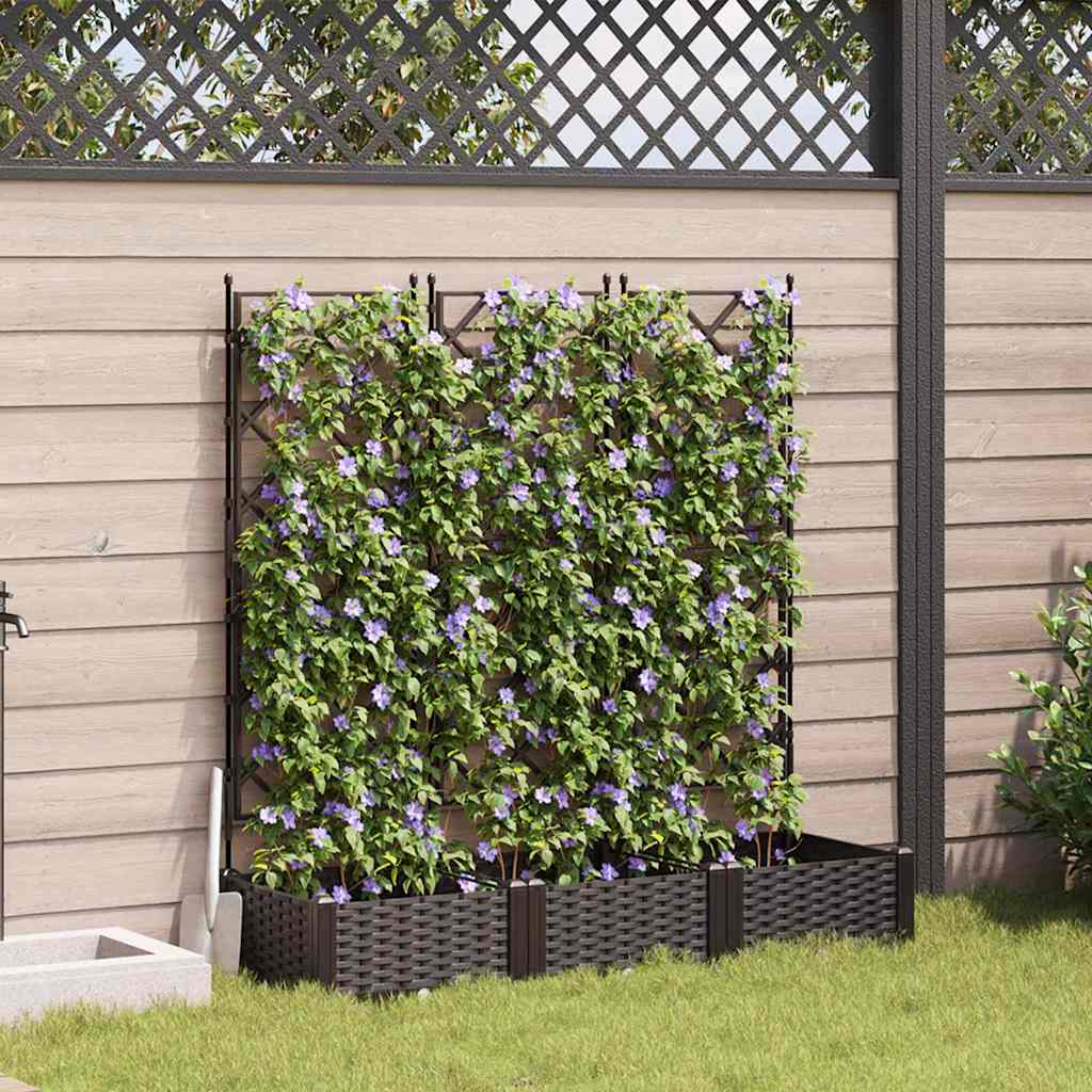 Vidaxl plantenbak 3 st bruin 120 x 40 x 125,5 cm pp