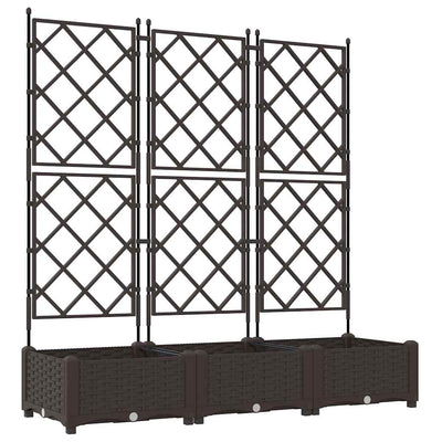Vidaxl plantenbak 3 st bruin 120 x 40 x 125,5 cm pp