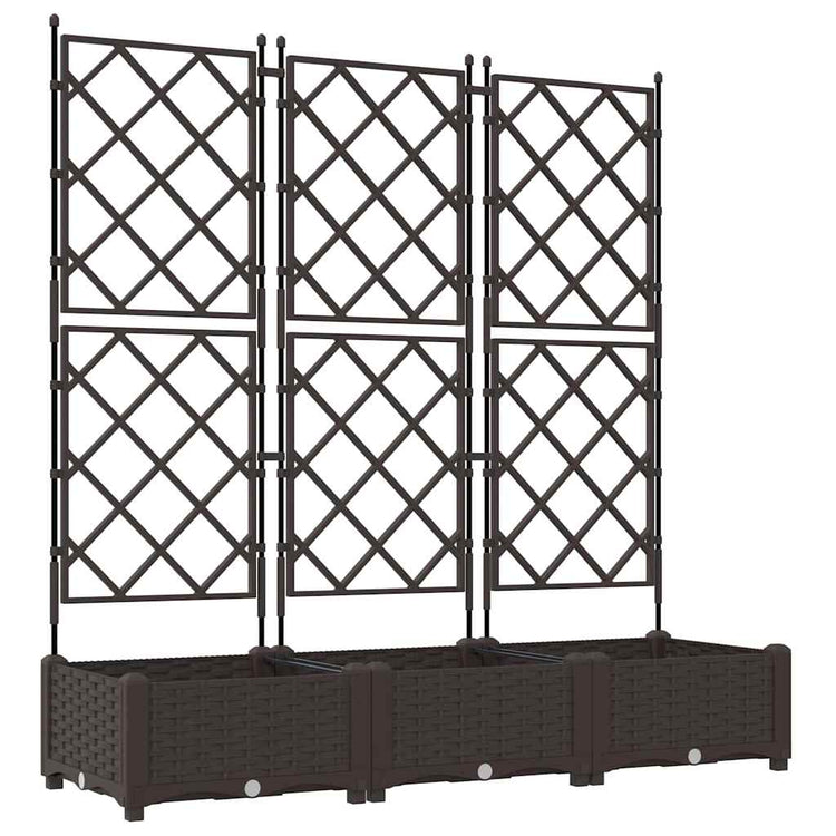 Vidaxl plantenbak 3 st bruin 120 x 40 x 125,5 cm pp