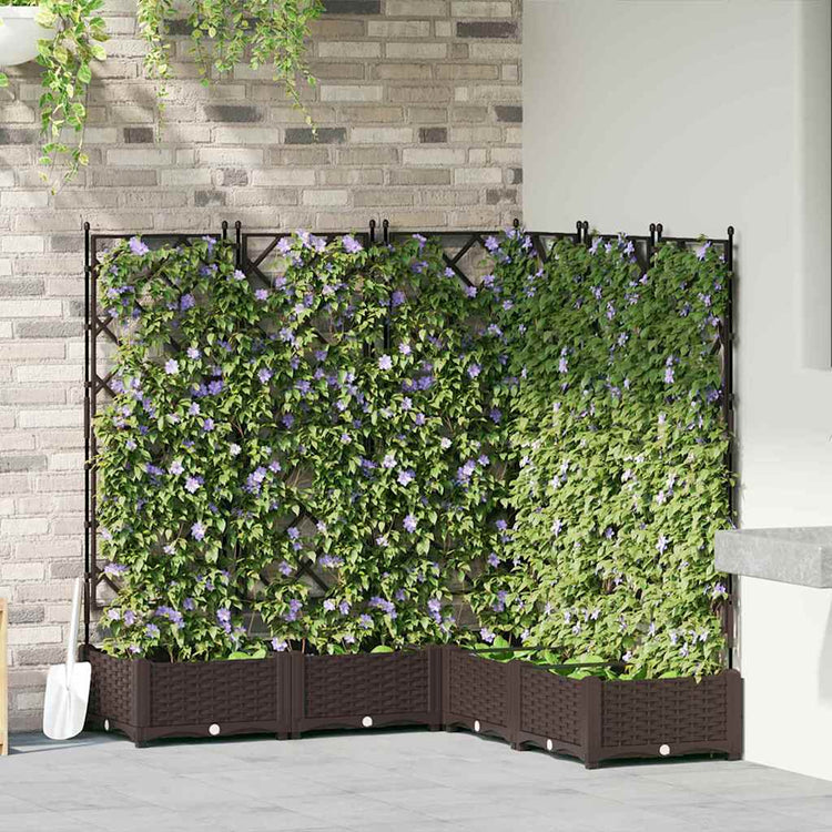 Vidaxl plantenbak 5 st bruin 120 x 120 x 125,5 cm pp