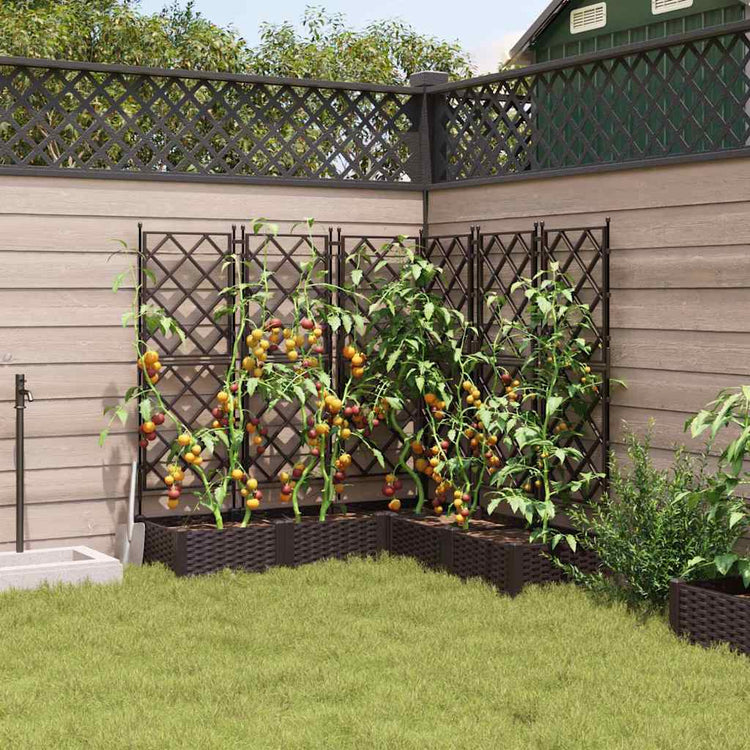 Vidaxl plantenbak 5 st bruin 120 x 120 x 125,5 cm pp