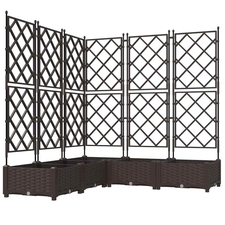 Vidaxl plantenbak 5 st bruin 120 x 120 x 125,5 cm pp