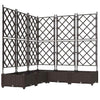 Vidaxl tuin bloempot 5 pcs bruin 120 x 120 x 125,5 cm staal