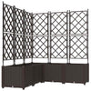 Vidaxl tuin bloempot 5 pcs bruin 120 x 120 x 143 cm staal