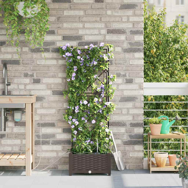 Vidaxl plantenbak bruin 40 x 40 x 126 cm pp