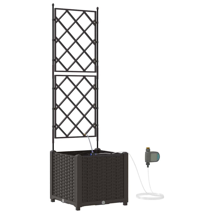 Vidaxl plantenbak bruin 40 x 40 x 142 cm pp
