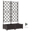Vidaxl tuin bloempot 2 pcs bruin staal