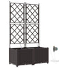 Vidaxl tuin bloempot 2 pcs bruin staal