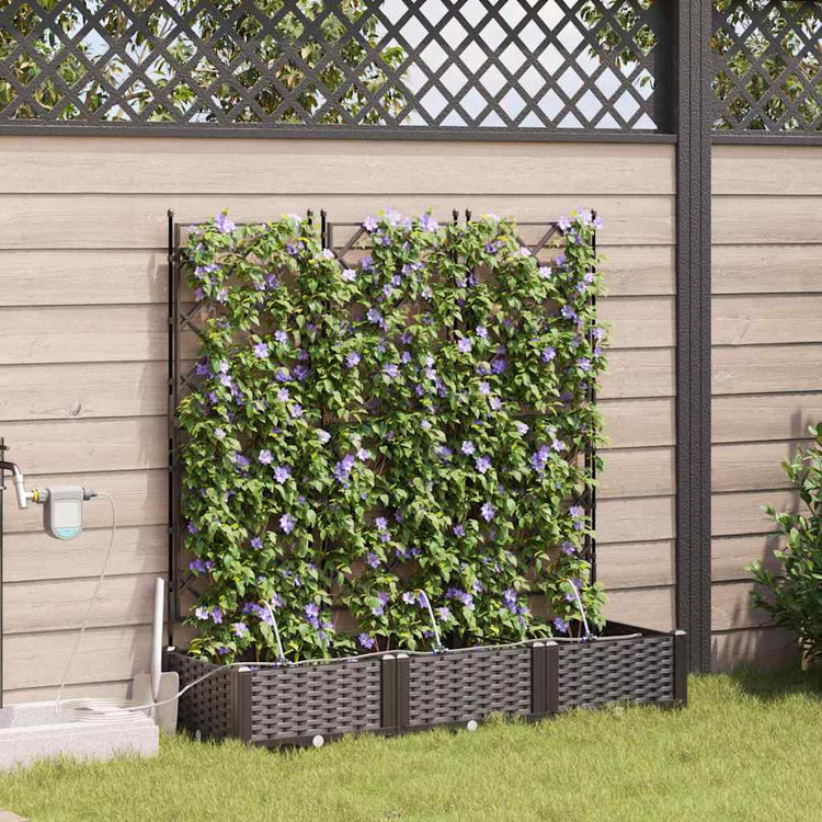 Vidaxl plantenbak 3 st bruin 120 x 40 x 126 cm pp