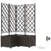 Vidaxl tuin bloempot 3 pcs bruin staal