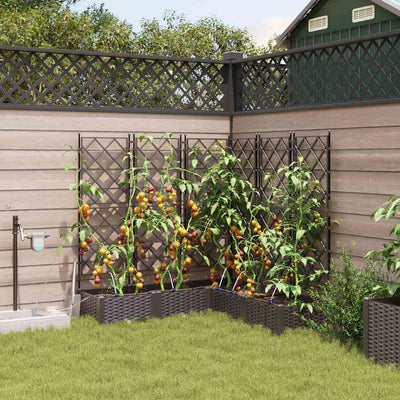 Vidaxl plantenbak 5 st bruin 120 x 120 x 126 cm pp