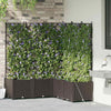 Vidaxl tuin bloempot 5 pcs bruin staal