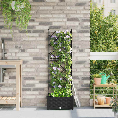 Vidaxl plantenbak zwart 40 x 40 x 125,5 cm pp