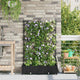 Vidaxl plantenbak 2 st zwart 80 x 40 x 125,5 cm pp