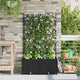 Vidaxl plantenbak 2 st zwart 80 x 40 x 143 cm pp